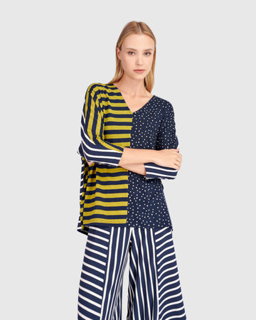 alembika-sun-moon-top-navy-yellow image 4