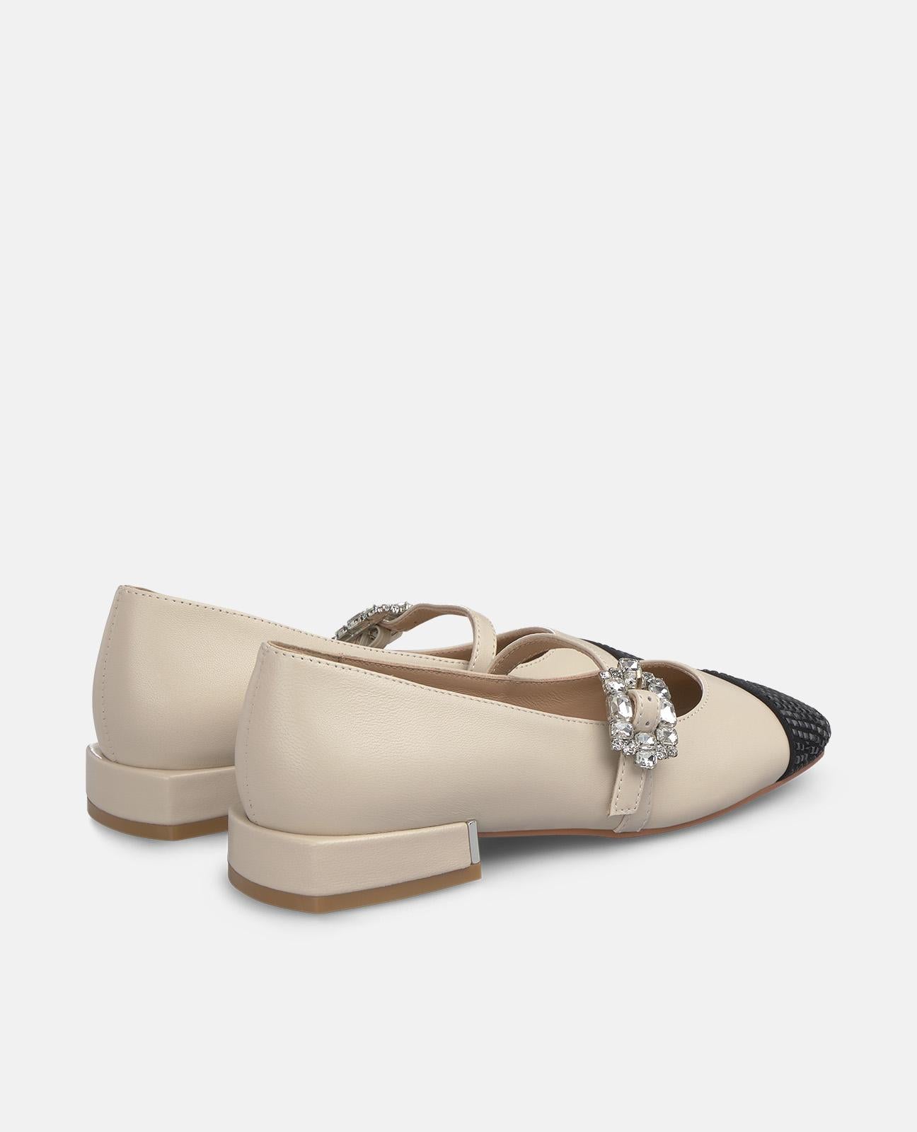 alma-en-pena-flache-ballerinas-mit-strasskappe-und-schmuckschnalle image 3