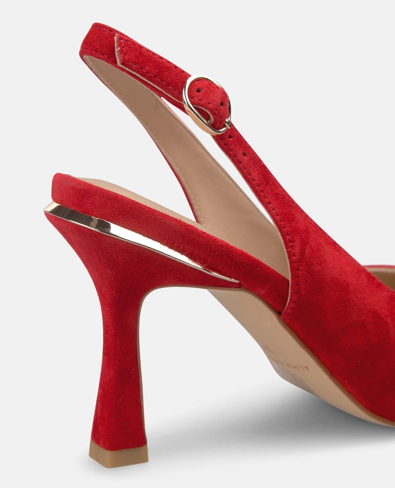 alma-en-pena-slingback-pumps-rot-spitzer-high-heel-9-cm-mit-schnalle image 4