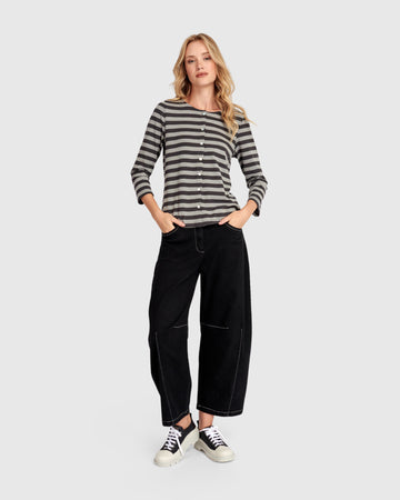 alembika-urban-rally-stripes-strickjacke-grau image 2