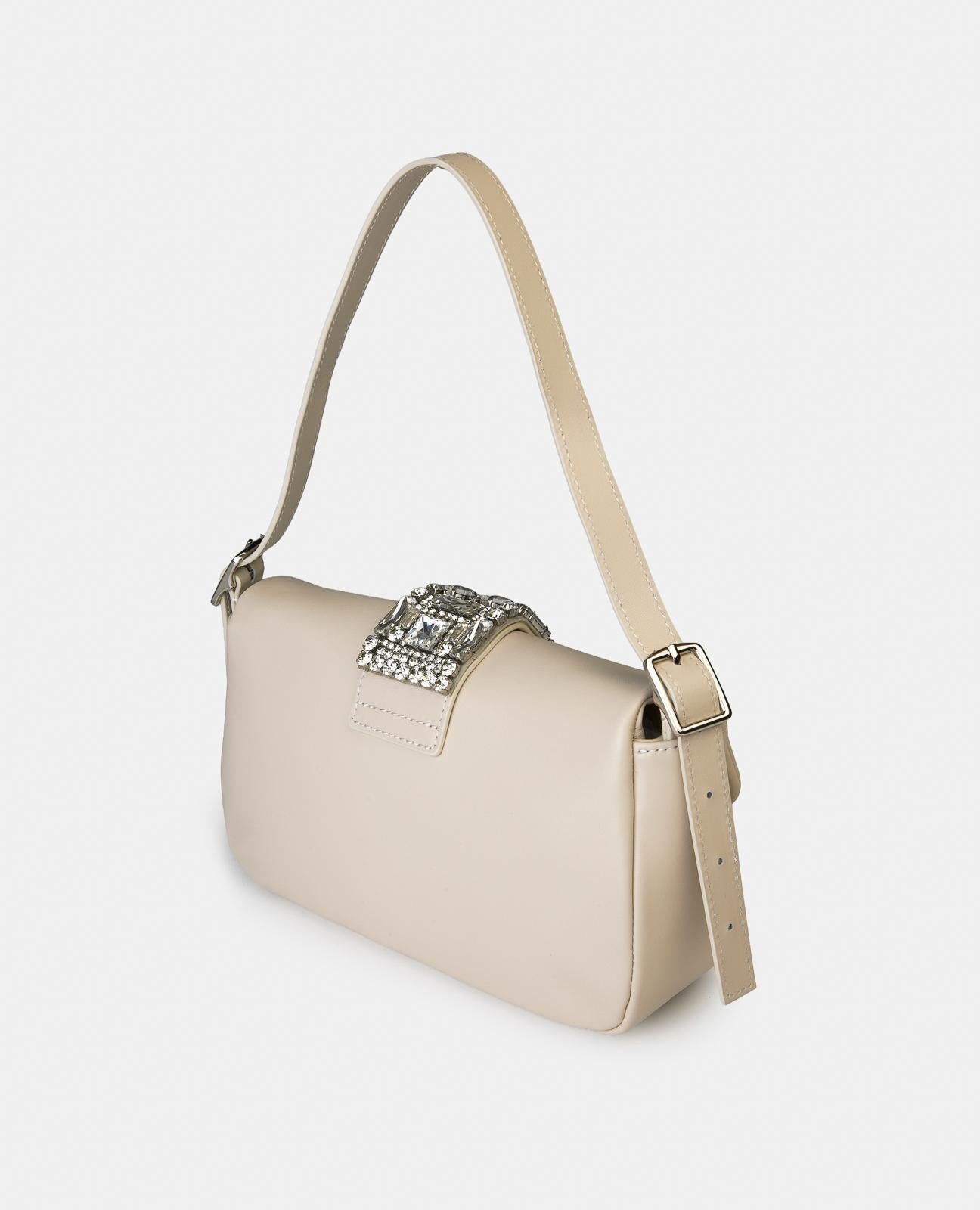 alma-en-pena-clutch-grau-leder-strass-verschluss image 2