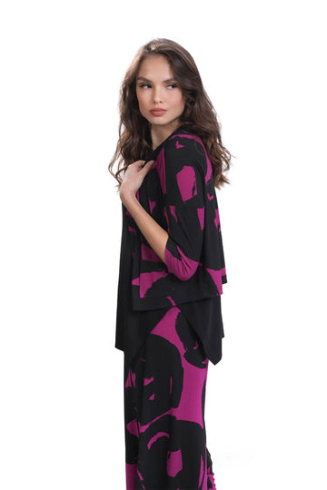 alembika-art-print-cardigan-violet-sj412v-damen-strickjacke image 2