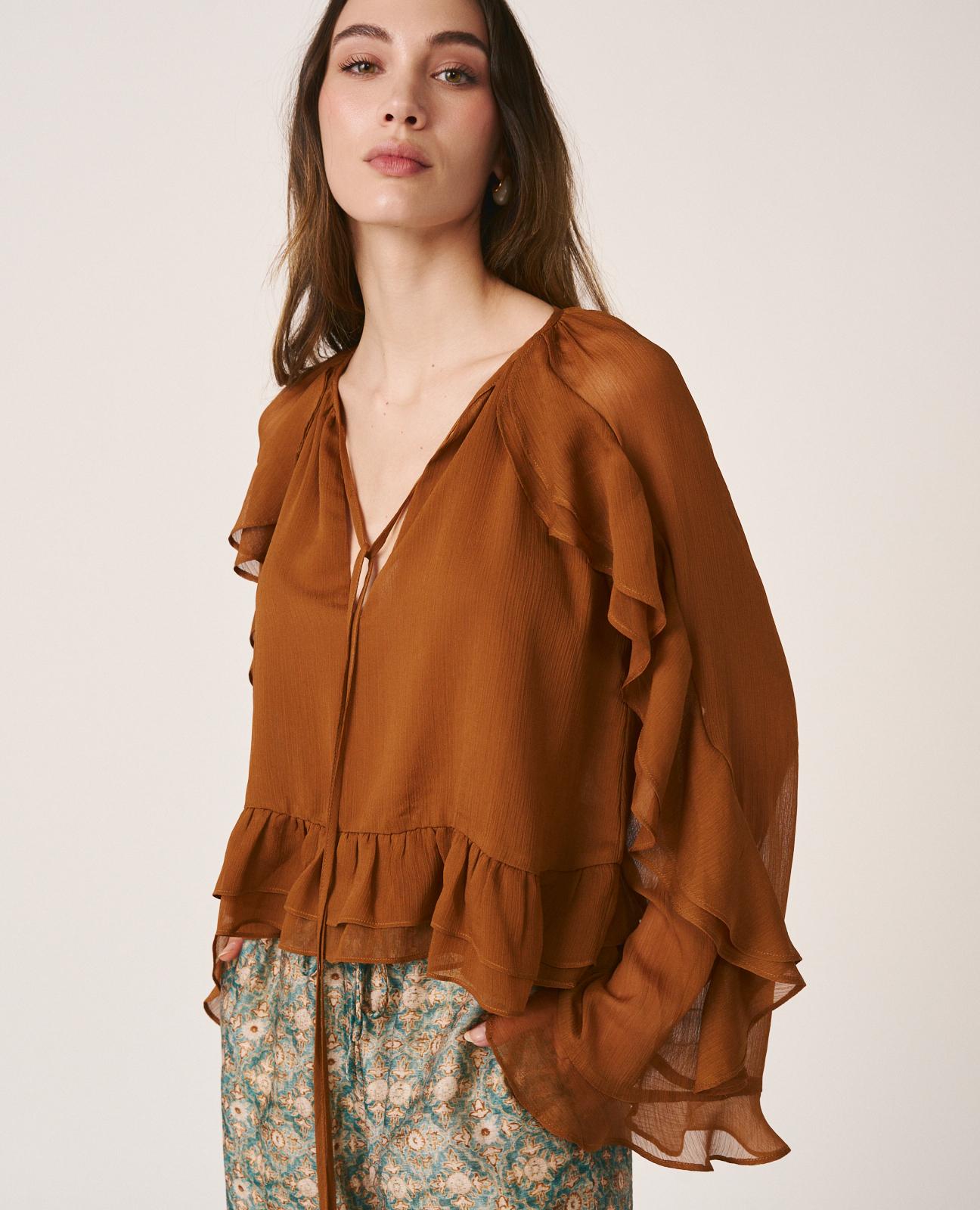 alma-en-pena-ruffle-sleeve-chiffonbluse-mit-r-schen image 4
