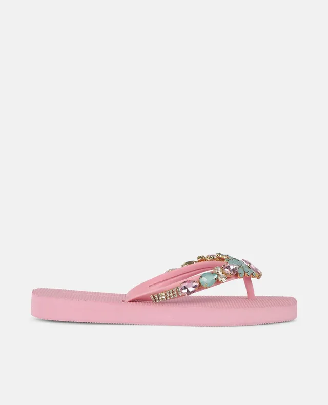 alma-en-pena-flip-flop-rosa-zehentrenner-mit-strass-und-eckiger-kappe image 1