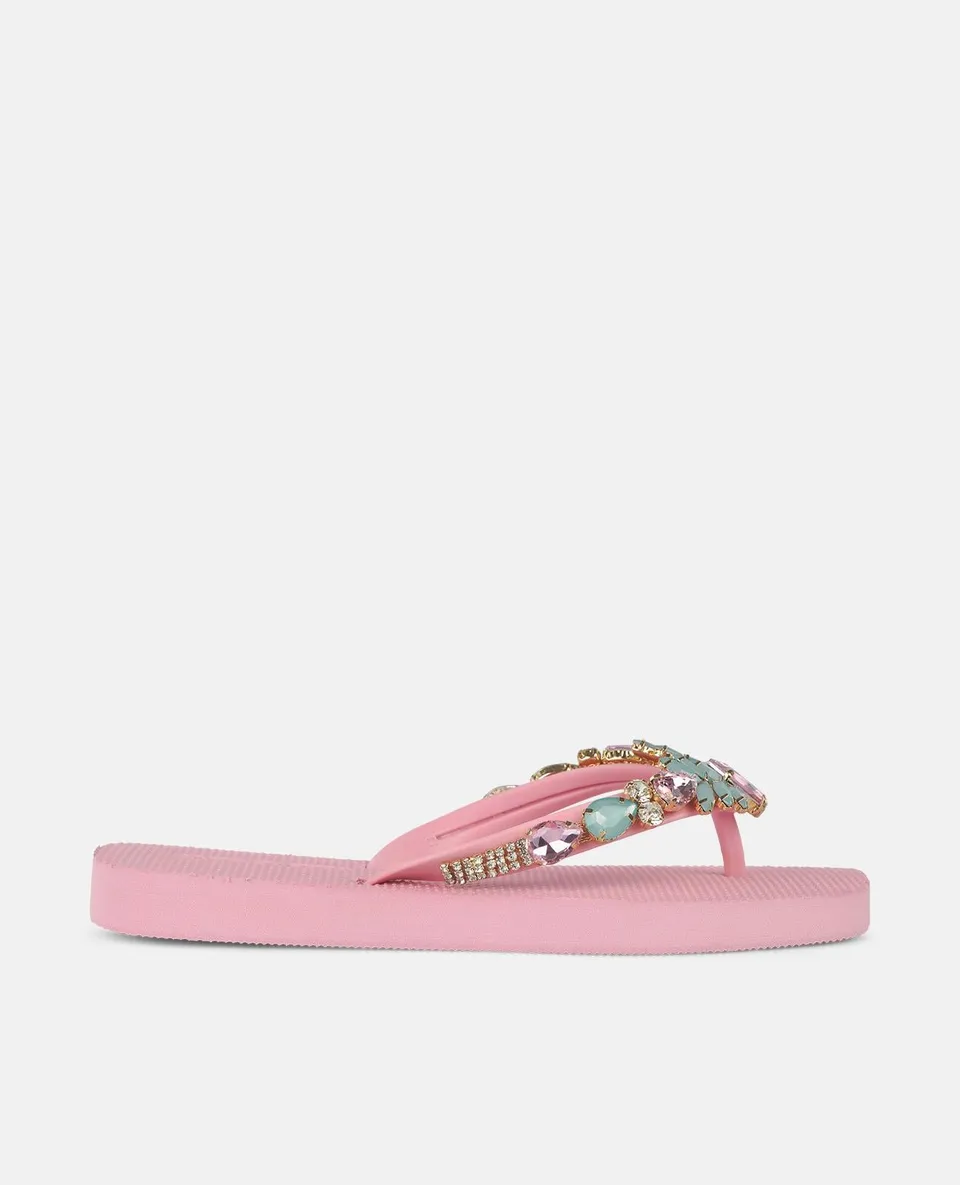 alma-en-pena-flip-flop-rosa-zehentrenner-mit-strass-und-eckiger-kappe image 1