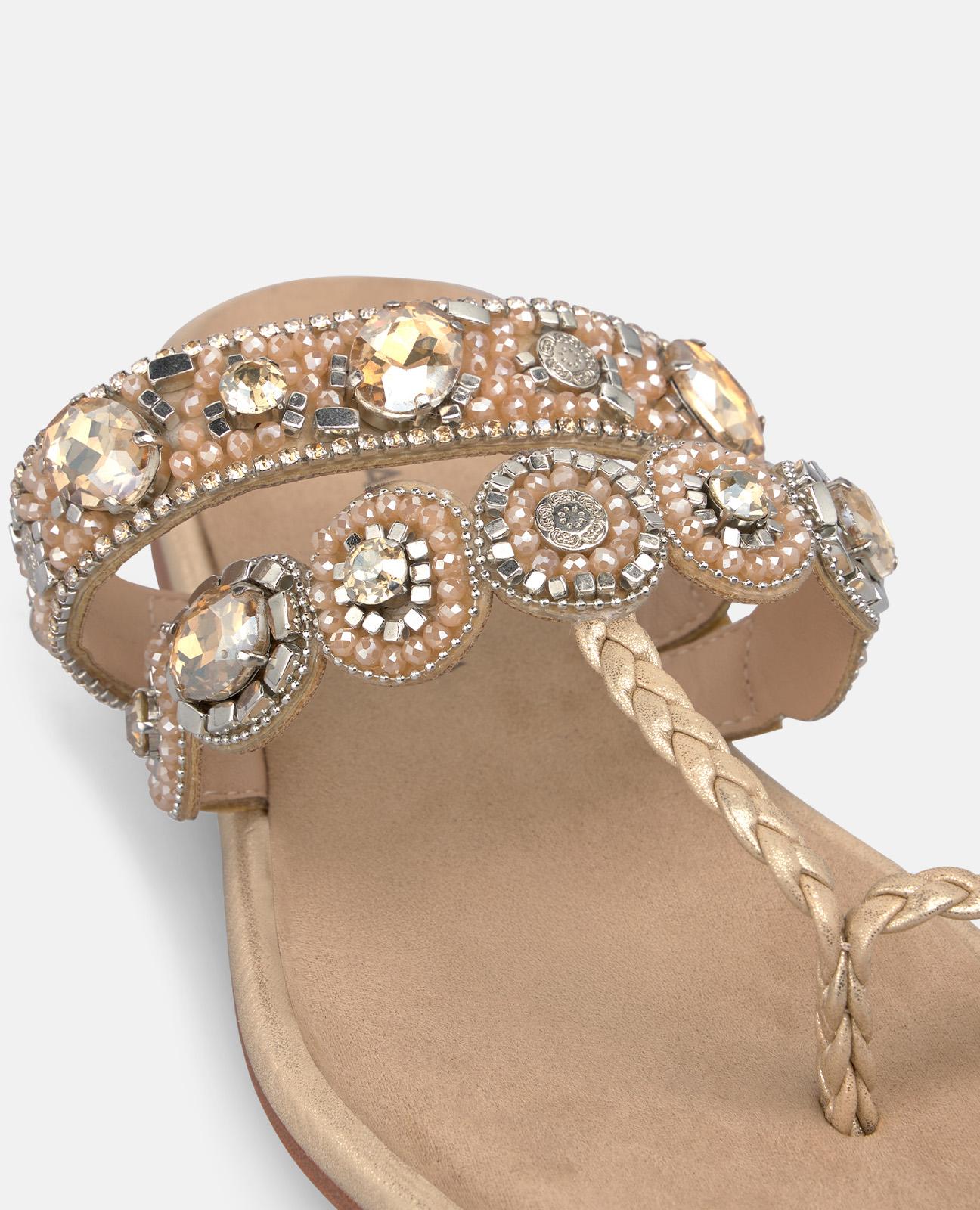 alma-en-pena-flat-sandals-with-jeweled-strap-damen-sandale-arena image 5