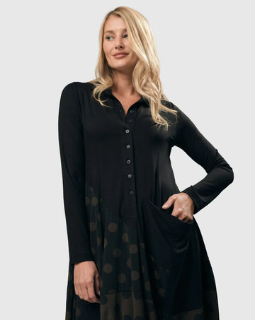 alembika-tekbika-dot-wonderful-kleid-black-khaki image 4