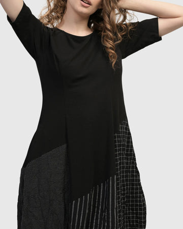 alembika-hera-t-shirt-cocoon-dress-mix-kurzarm-jerseykleid image 6