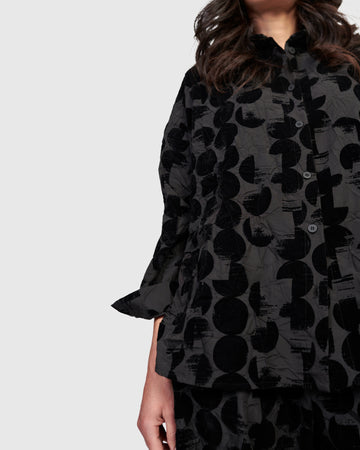 alembika-onyx-easy-shirt-crescent-bluse-mit-samtpunkten image 3