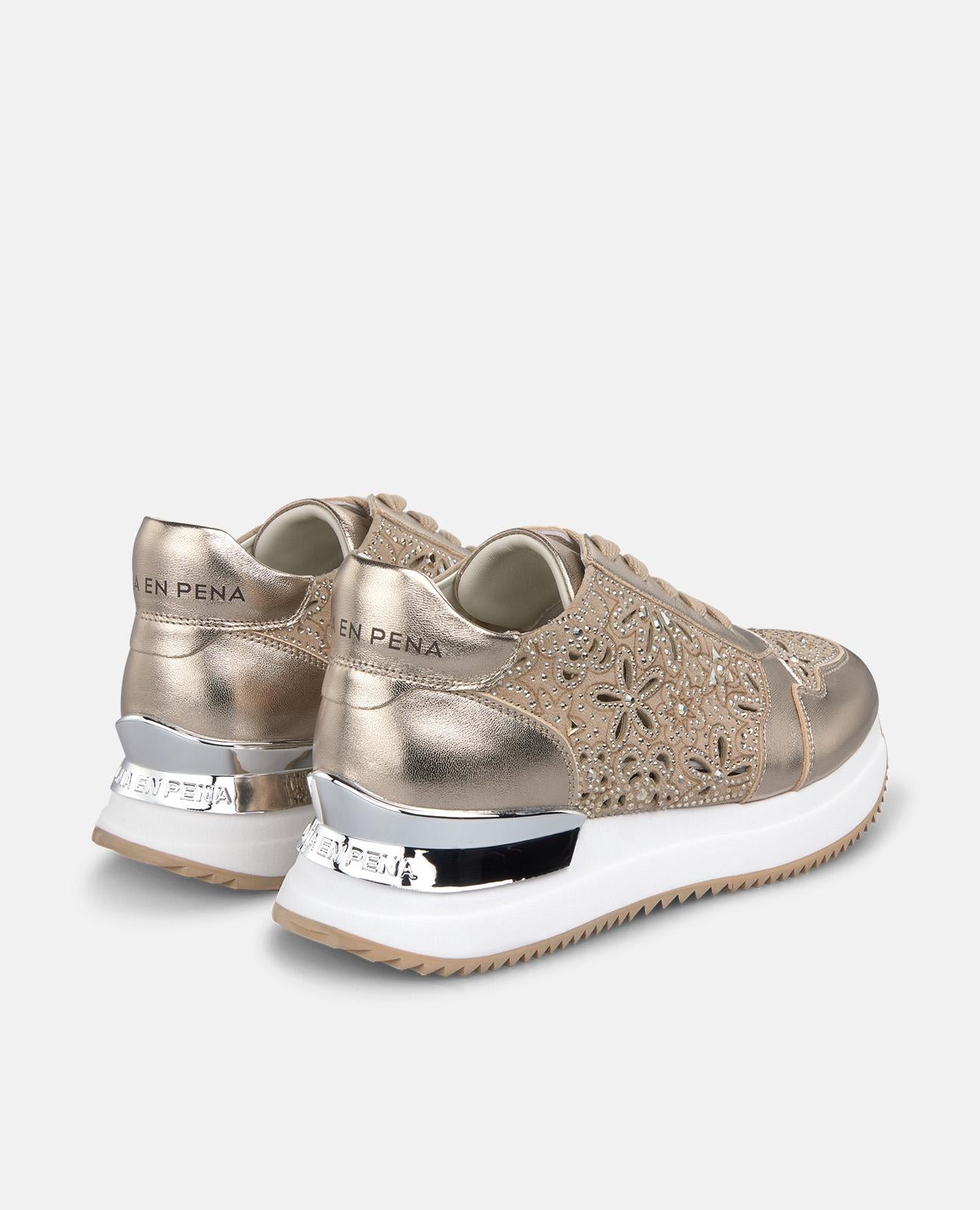 alma-en-pena-63071-sneakers-mit-plateausohle-bronze-metallic image 3