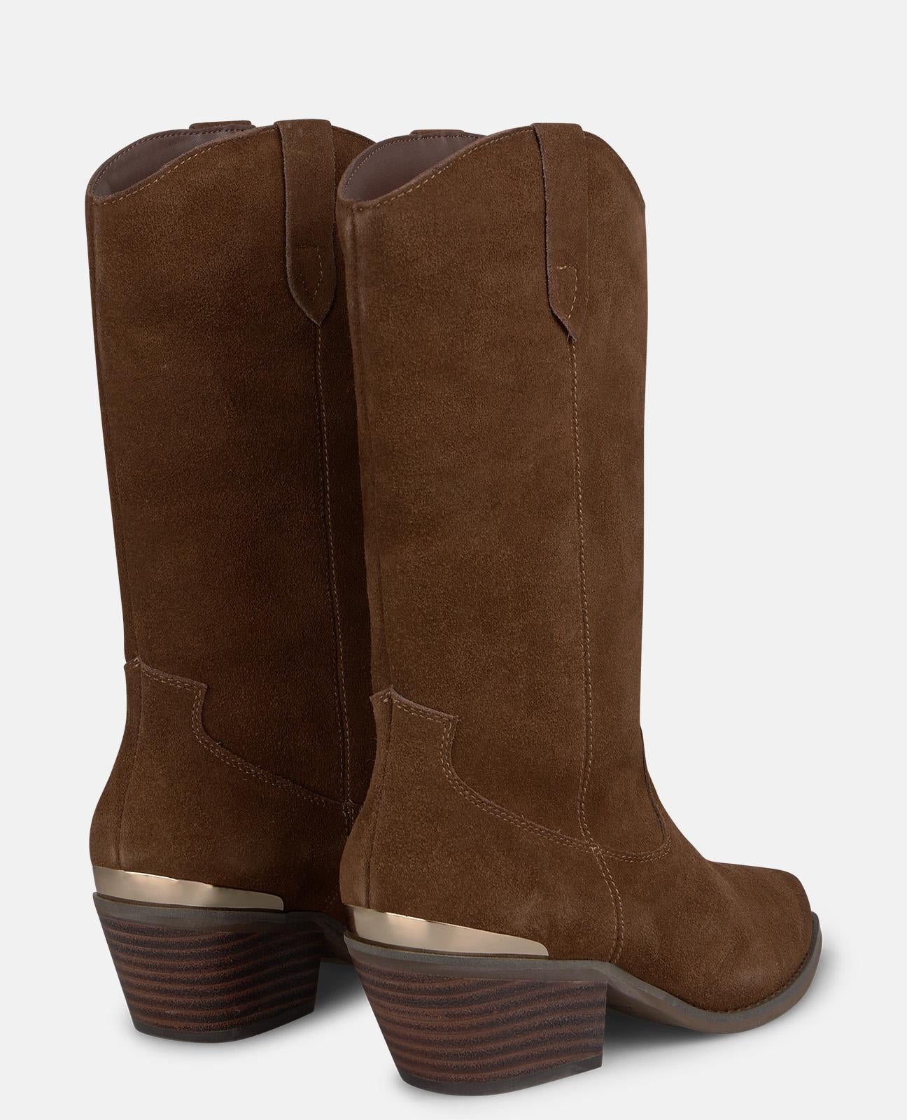alma-en-pena-suede-cowboy-boots-camel-spitzzehe-5-3-cm-absatz image 3