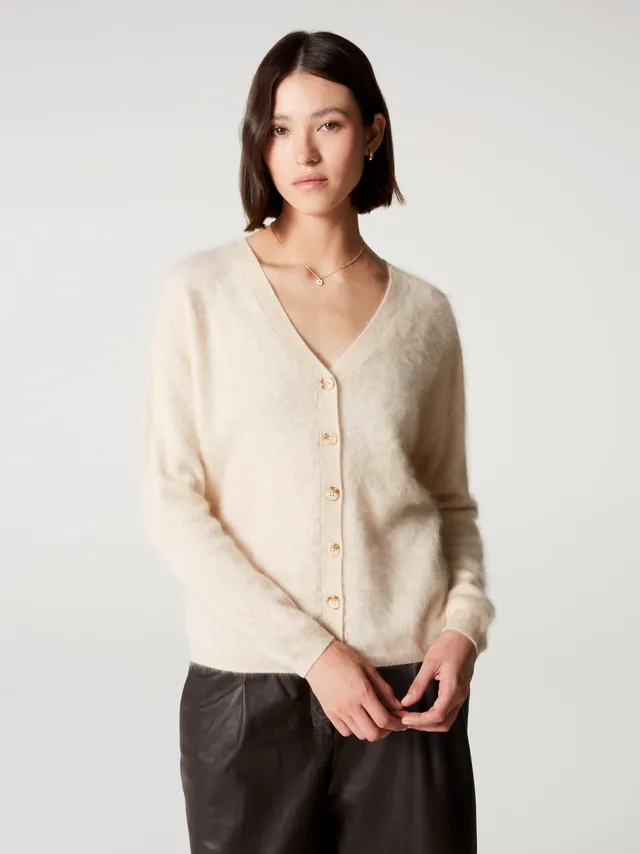absolut-debora-cardigan-aus-geb-rstetem-kaschmir-f-r-damen-oversize-hellbeige image 1