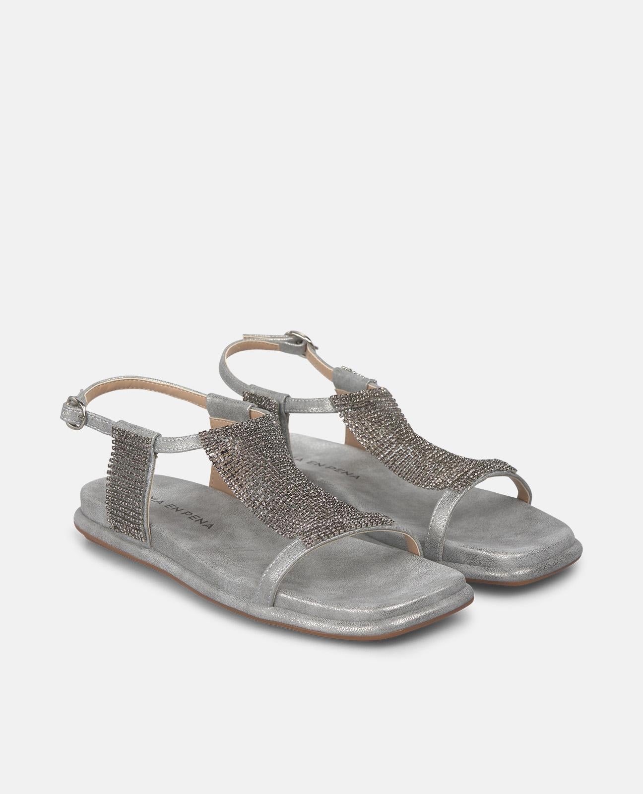 alma-en-pena-riemchen-sandale-silber-metallic-plateau-2-cm image 2