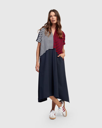 alembika-sail-away-midi-dress-navy-baumwoll-kleid image 3