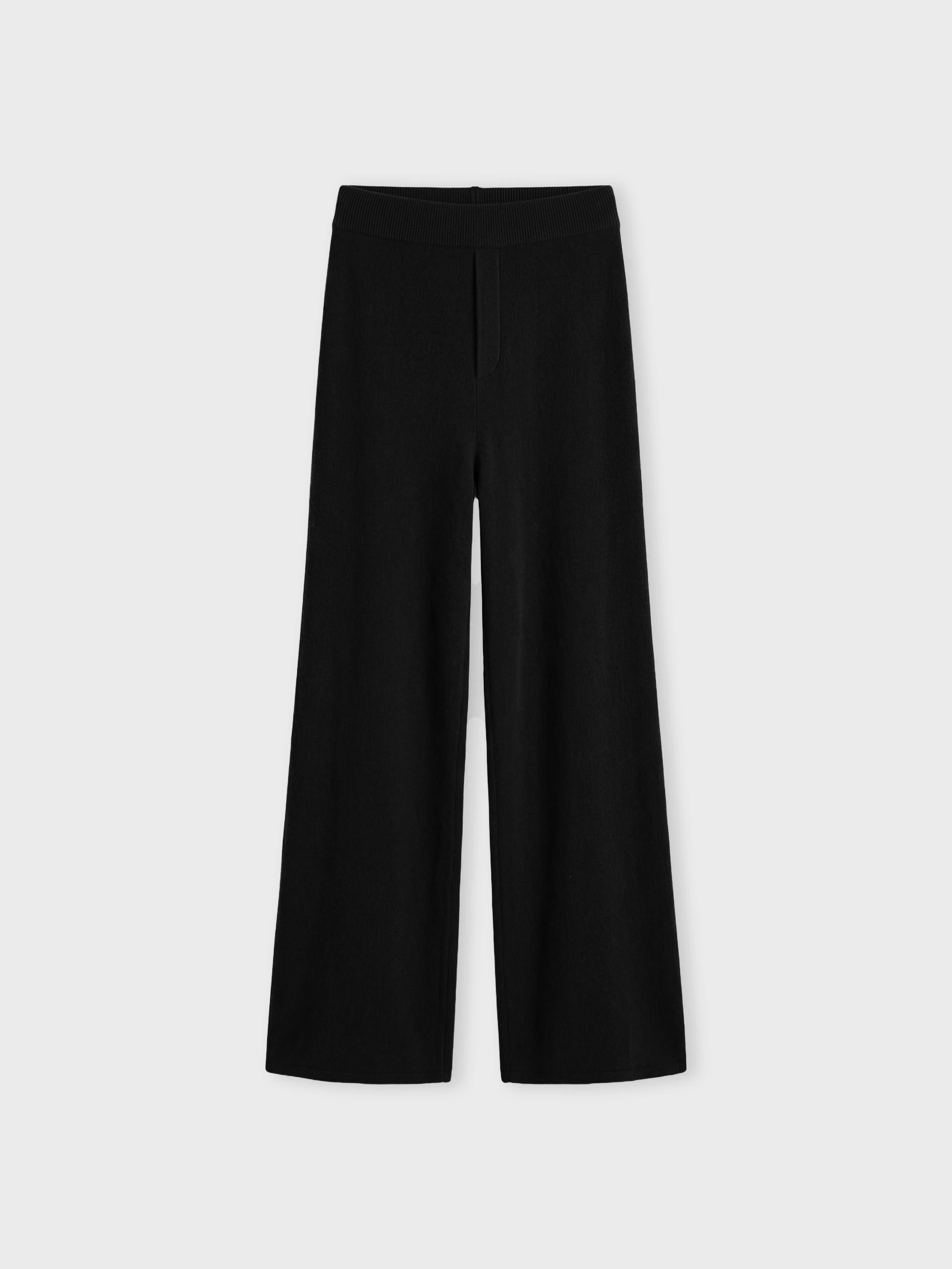 absolut-anneli-kaschmir-hose-weit-damen-black image 1