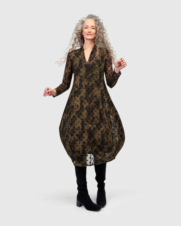 alembika-grove-mesh-cocoon-kleid-damen-antique image 3