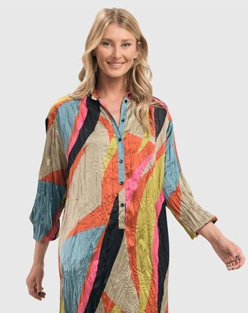 alembika-abstract-crinkle-shirtdress-multi image 5