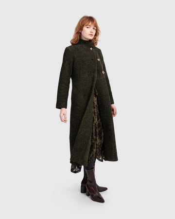 alembika-urban-tash-long-coat-khaki-langer-strickmantel image 8
