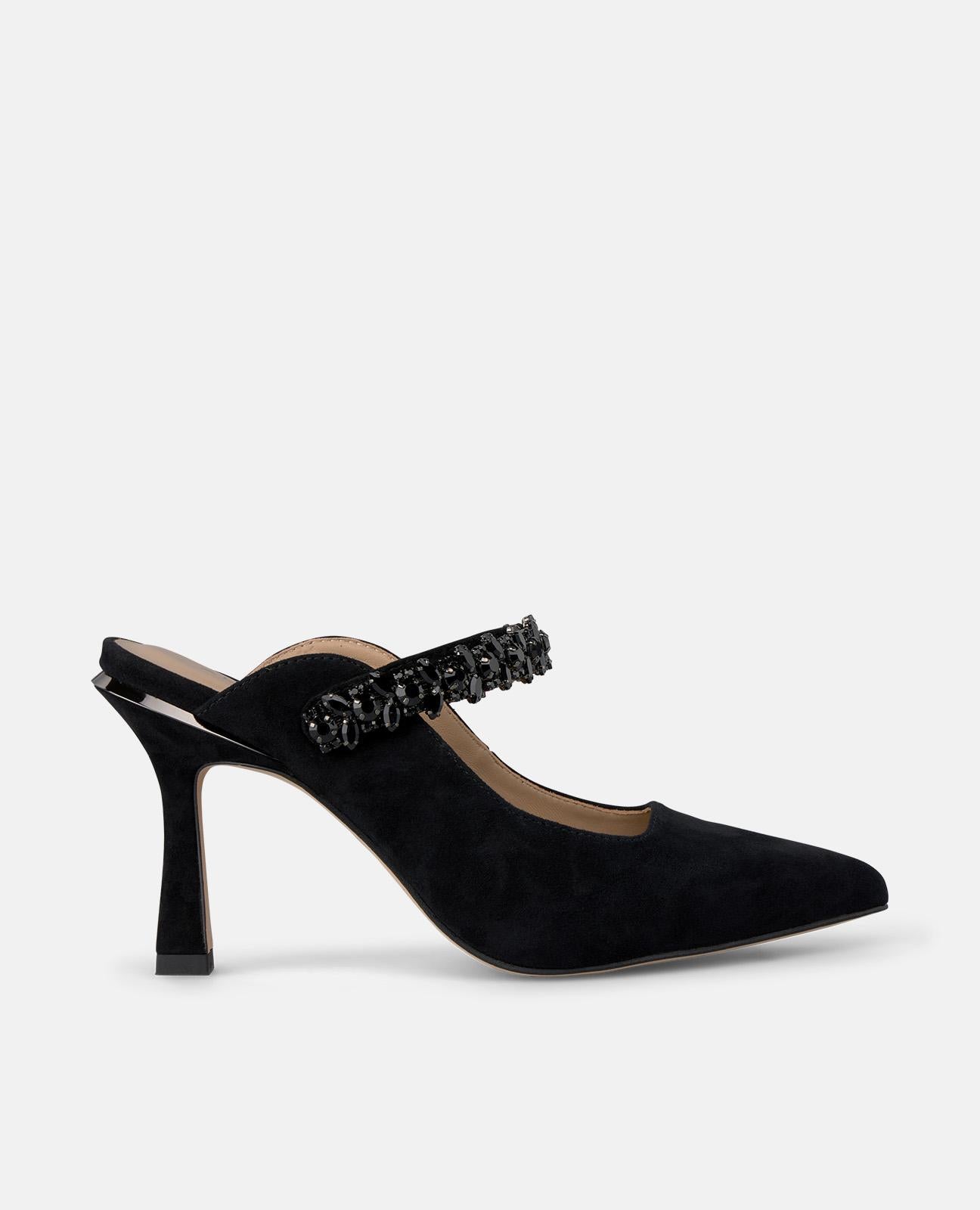 alma-en-pena-heeled-with-rhinestones-strip-pumps-schwarz-9-cm image 1