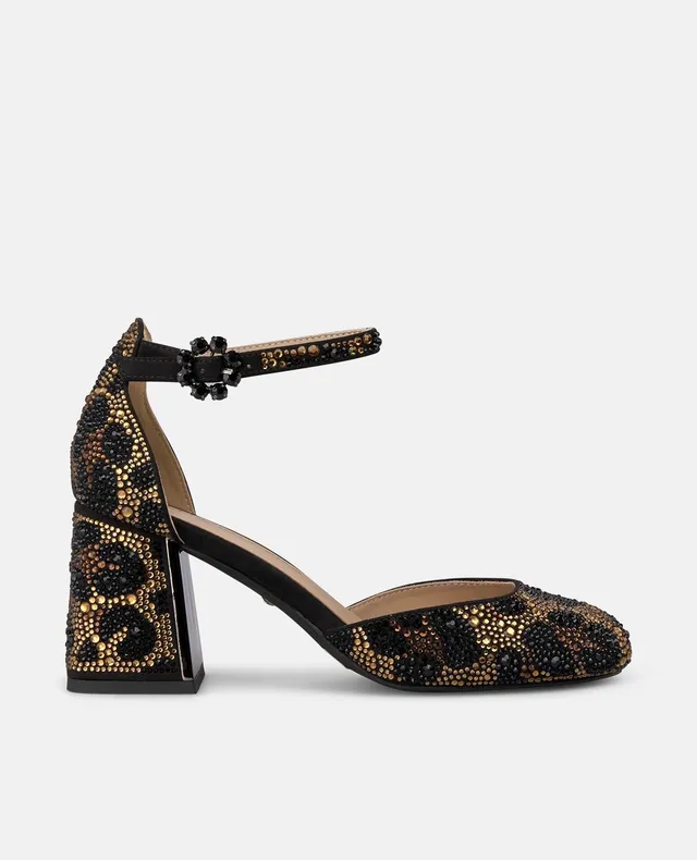 alma-en-pena-animal-print-pumps-schwarz-7-cm-strass image 1
