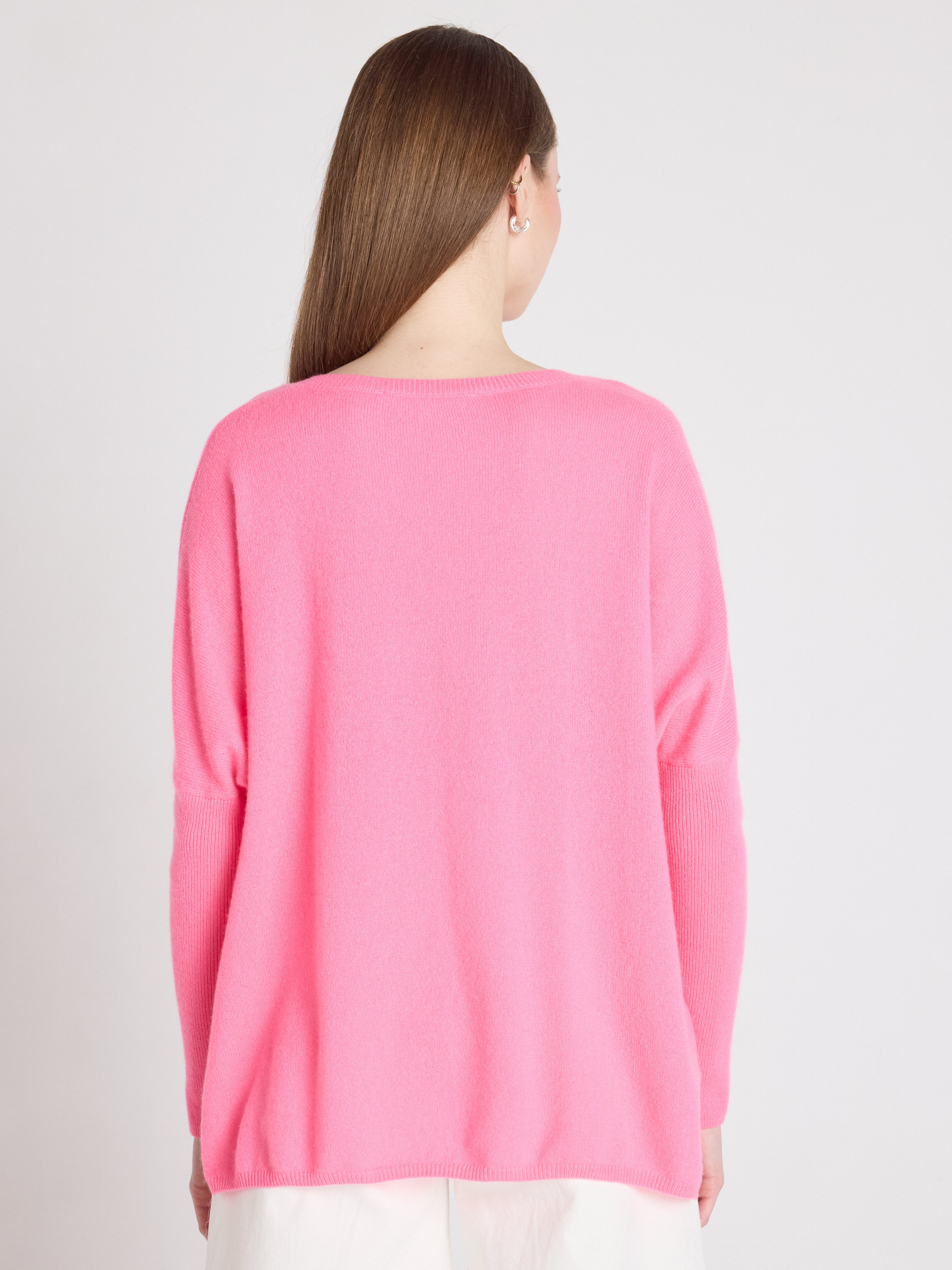 absolut-pull-poncho-camille-kaschmir-v-ausschnitt-rosa-neon image 4