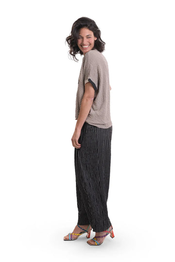 alembika-henley-crepe-top-stone-knopfleisten-shirt image 2