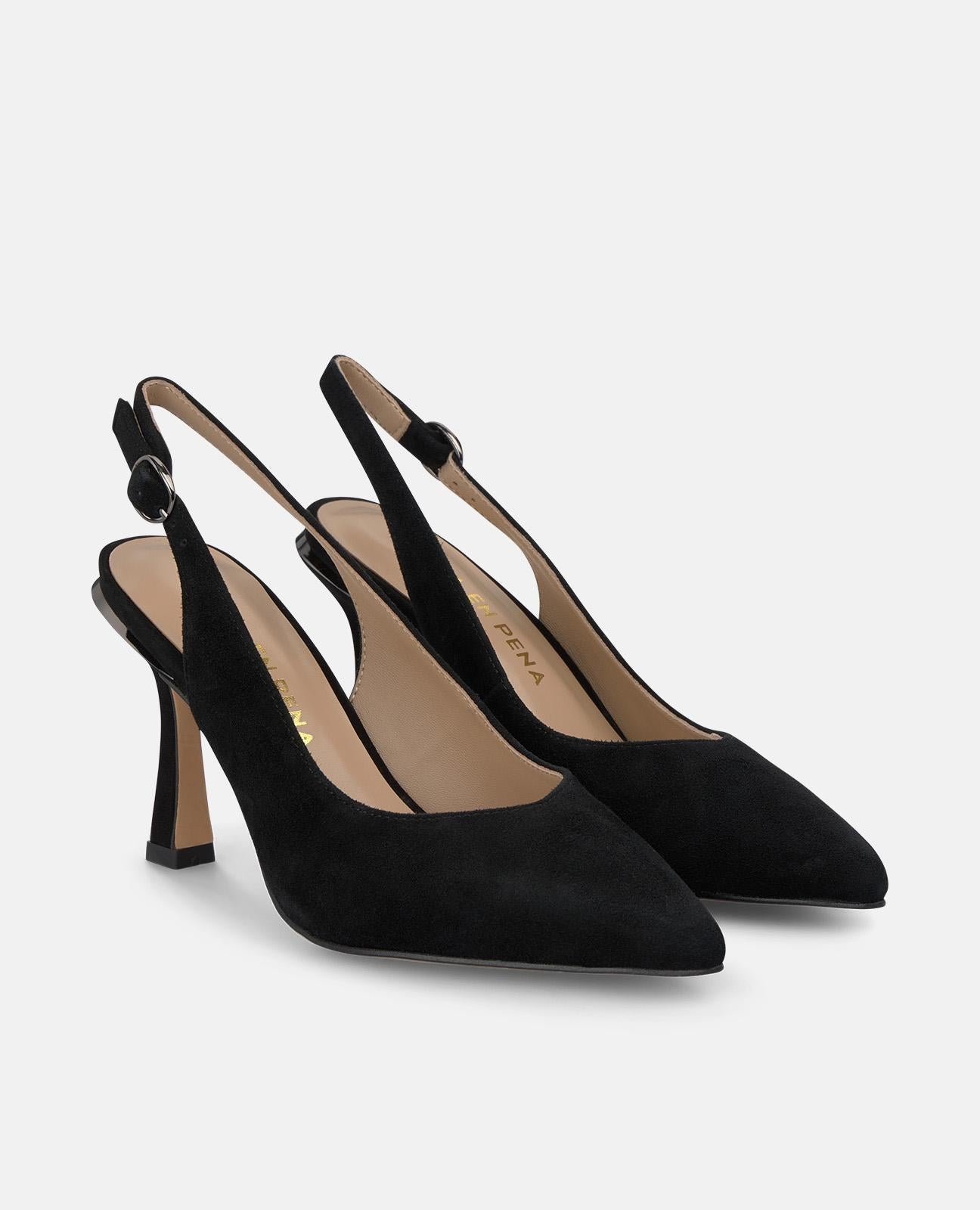 alma-en-pena-pumps-mit-spitzer-kappe-schwarz-schnalle-9-cm-absatz image 2