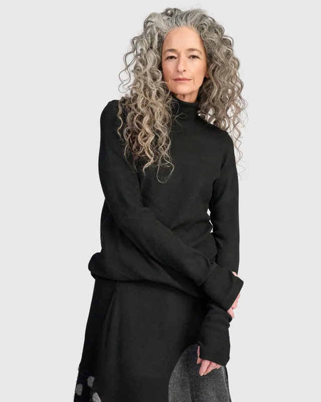 alembika-urban-plush-turtleneck-tunika-charcoal image 1