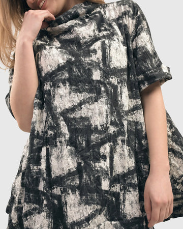 alembika-marble-crinkle-trapeze-top-schwarz image 4
