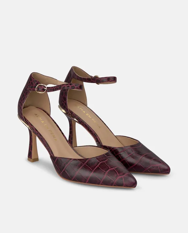 alma-en-pena-leder-riemenpumps-bordeaux image 1