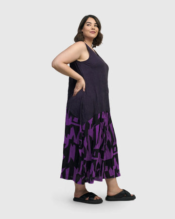 alembika-fusion-midi-kleid-rmellos-violett-damen-kleid image 5
