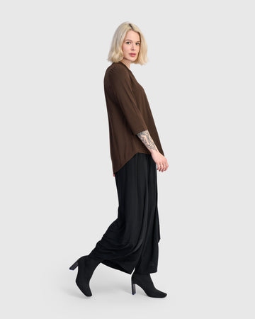 alembika-essential-slinky-v-neck-top-sepia image 3
