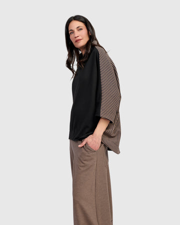 alembika-sheffield-pullover-chocolate-damen-boxy-top-mit-trichterkragen image 6