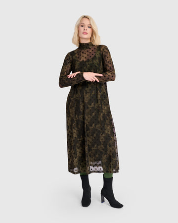 alembika-bosquet-a-line-dress-antique-samt-punkte-kleid image 4
