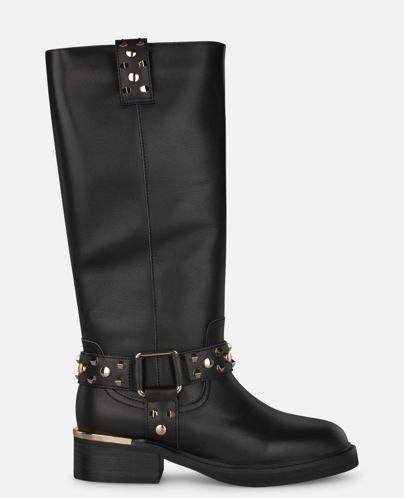 alma-en-pena-nappa-stiefelette-schwarz-mit-steigb-gel-detail-4-cm image 1