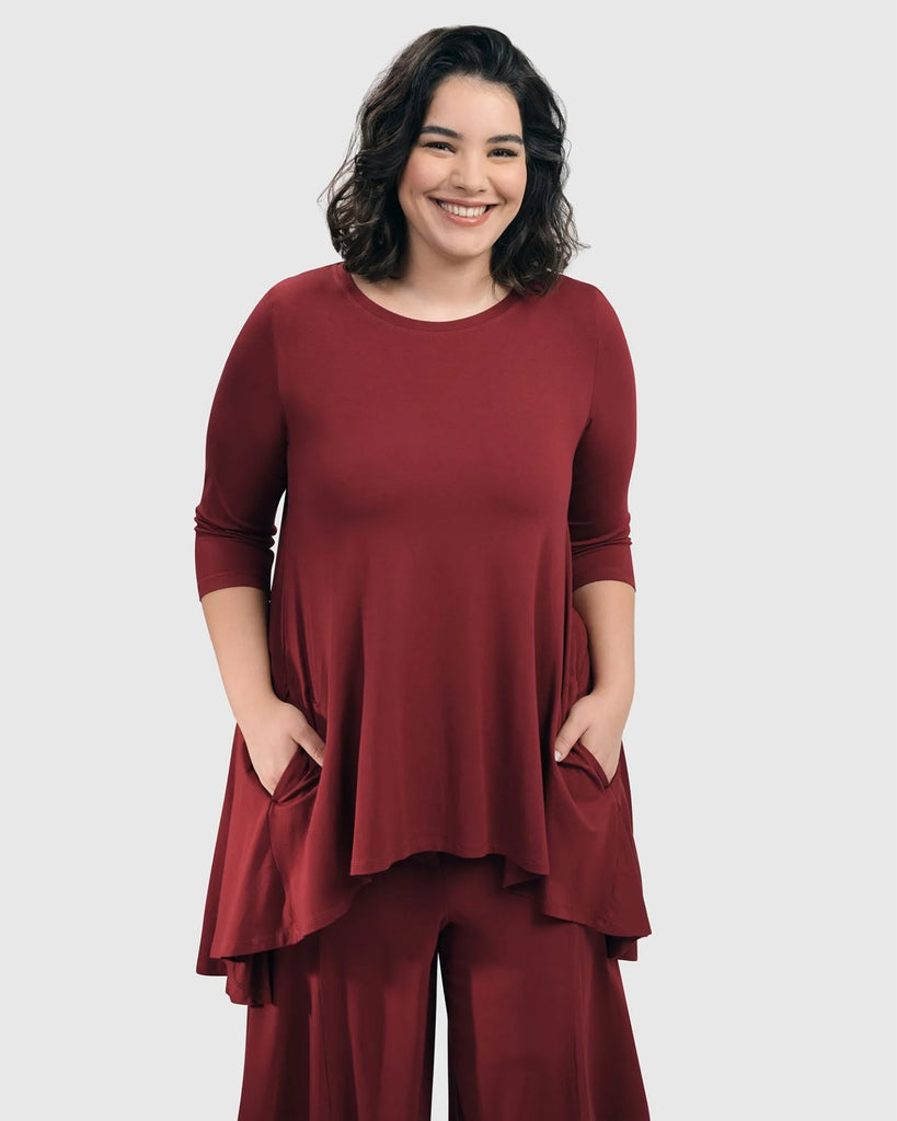 alembika-essential-swing-tunic-top-7st018p-tunika-plum image 1