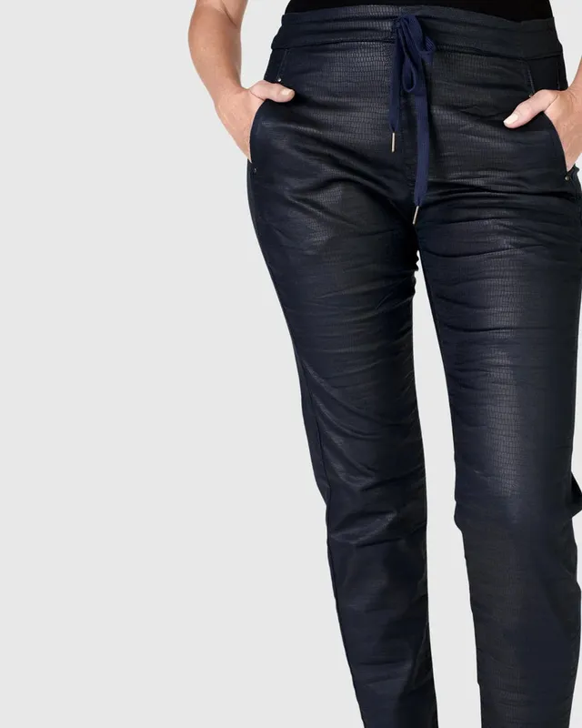 alembika-snake-iconic-stretch-jeans-metallic-navy image 1