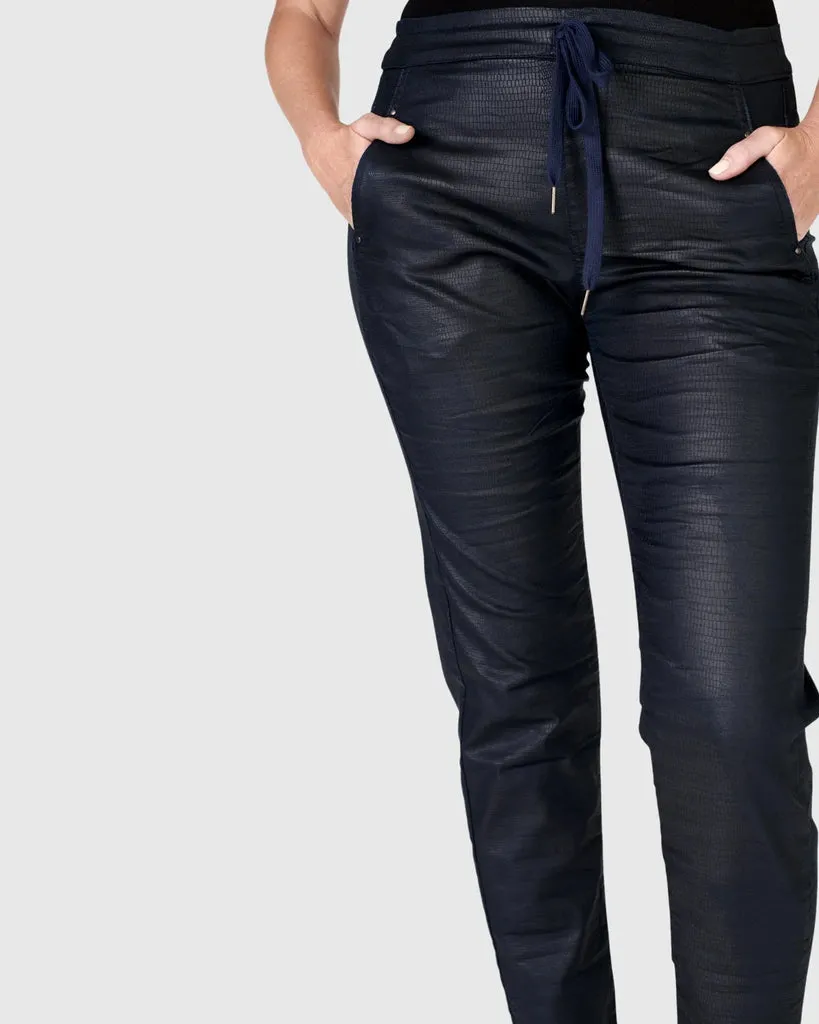 alembika-snake-iconic-stretch-jeans-metallic-navy image 1