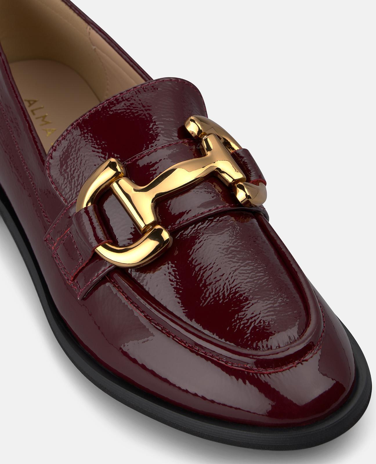 alma-en-pena-patent-leather-loafer-lack-loafer-bordeaux-mit-offenem-zehenbereich image 4