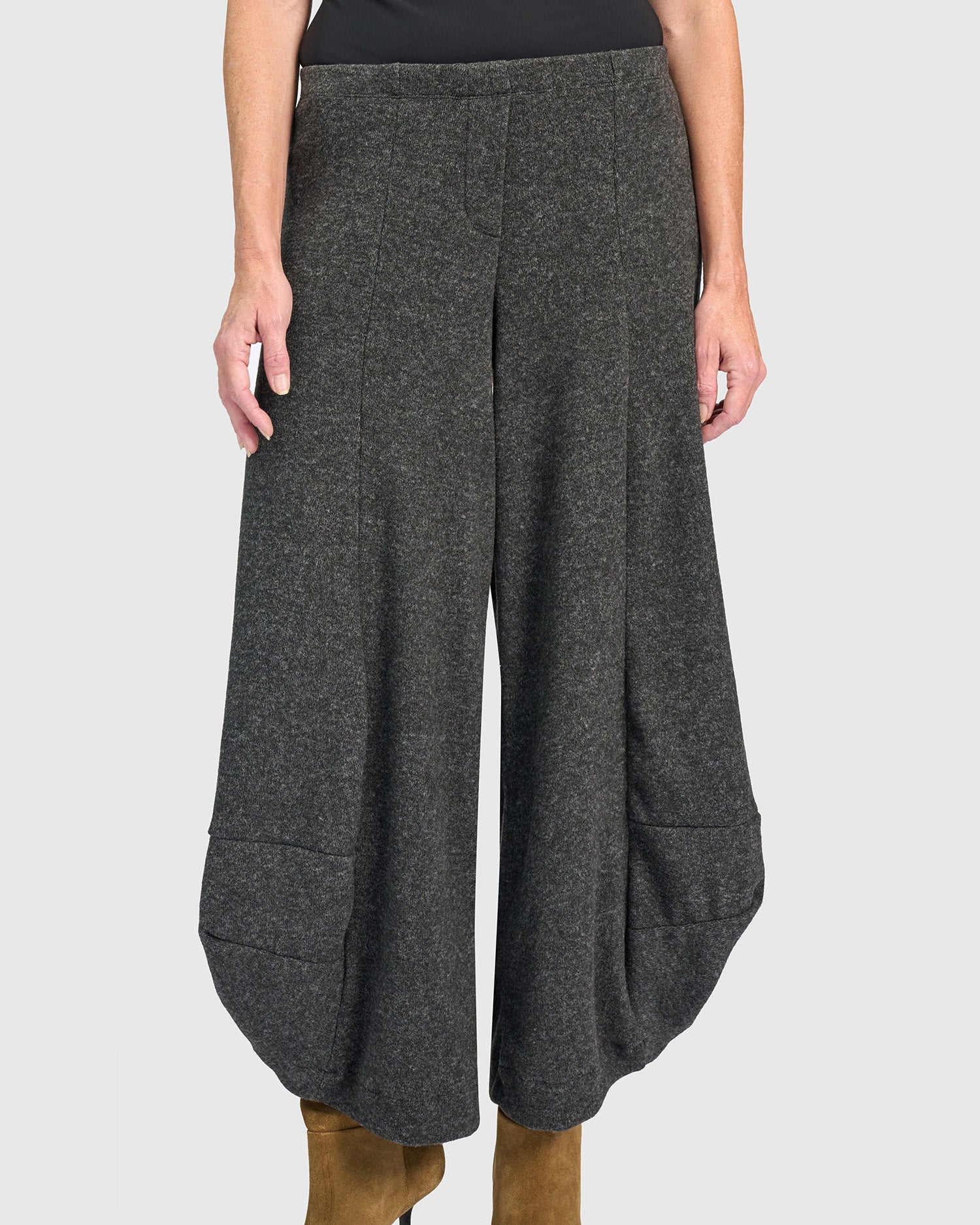 alembika-plush-punto-pants-carbon-damen-lantern-hose image 3