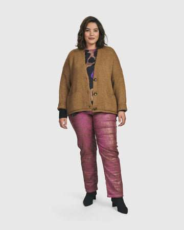 alembika-sylvia-crop-cardigan-damen-strickjacke-sepia image 6