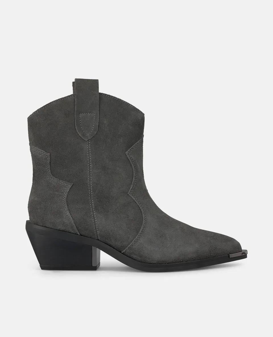 alma-en-pena-cowboy-bootie-flach-grau-4-5-cm-absatz image 1