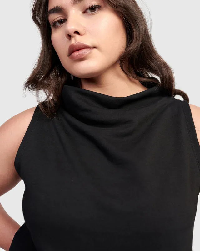 alembika-essential-slinky-bistro-top-damen-tunika-schwarz image 1