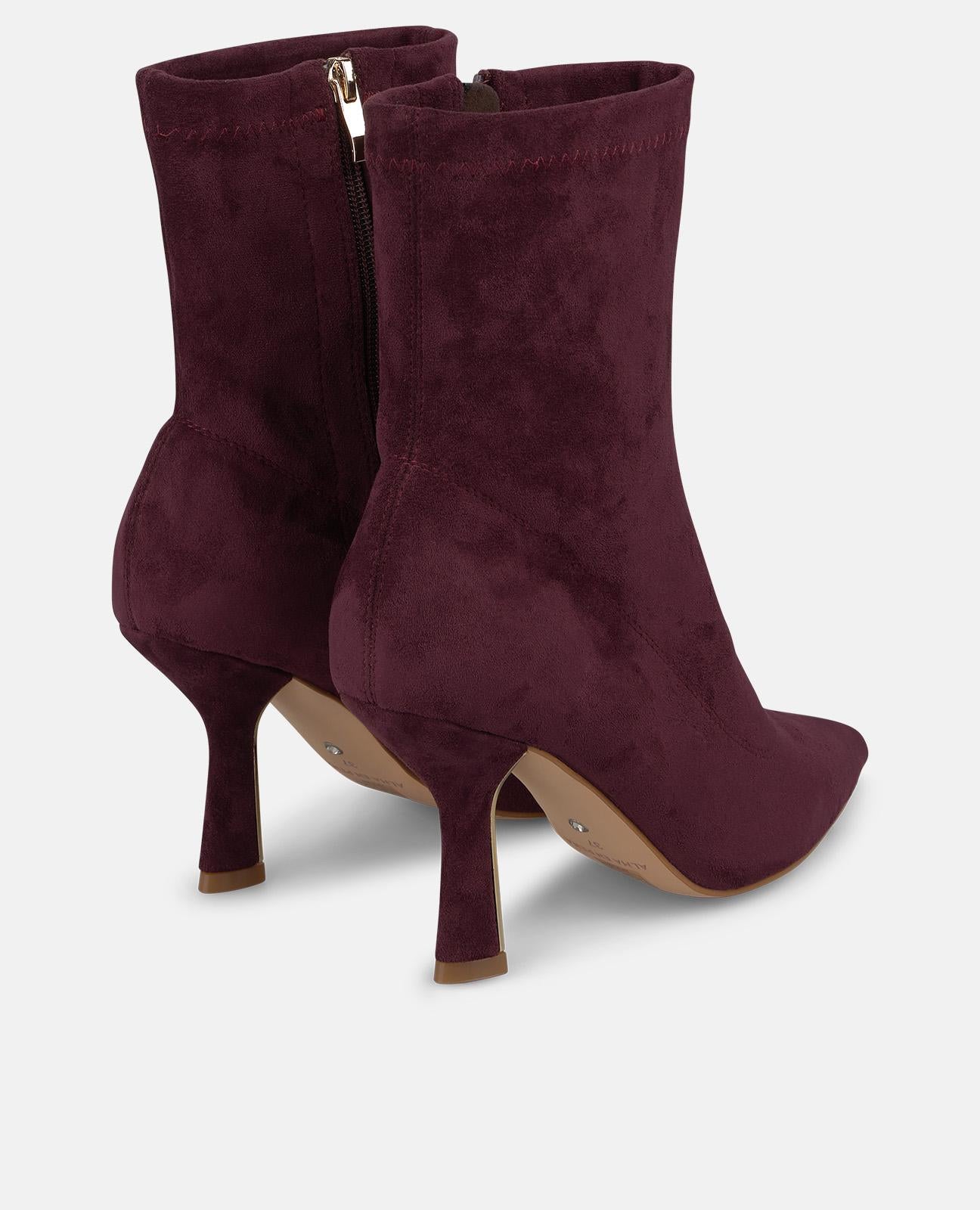 alma-en-pena-zipper-stiefelette-bordeaux-8-5-cm-trichterabsatz image 3