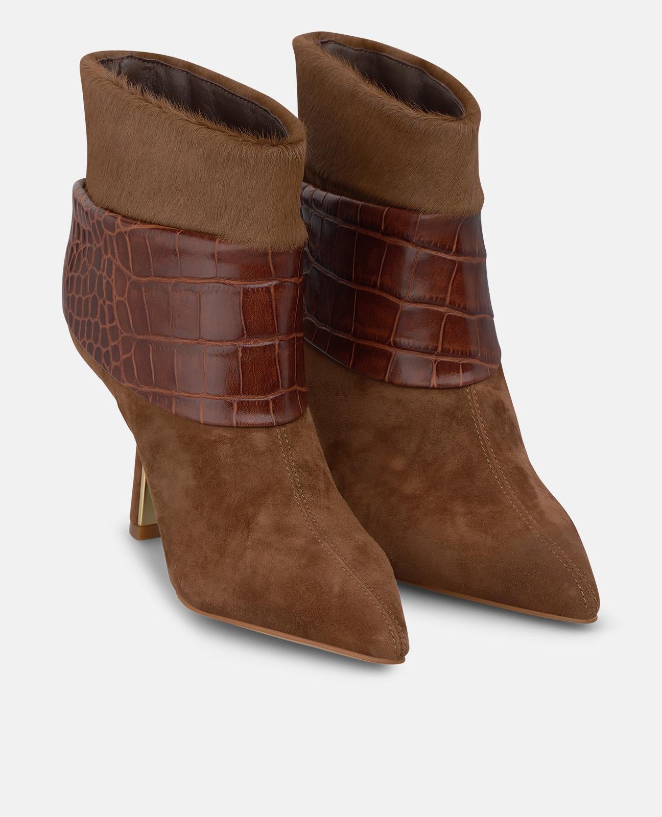alma-en-pena-suede-ankle-boots-animal-print-stiefelette-camel-8-5-cm image 2