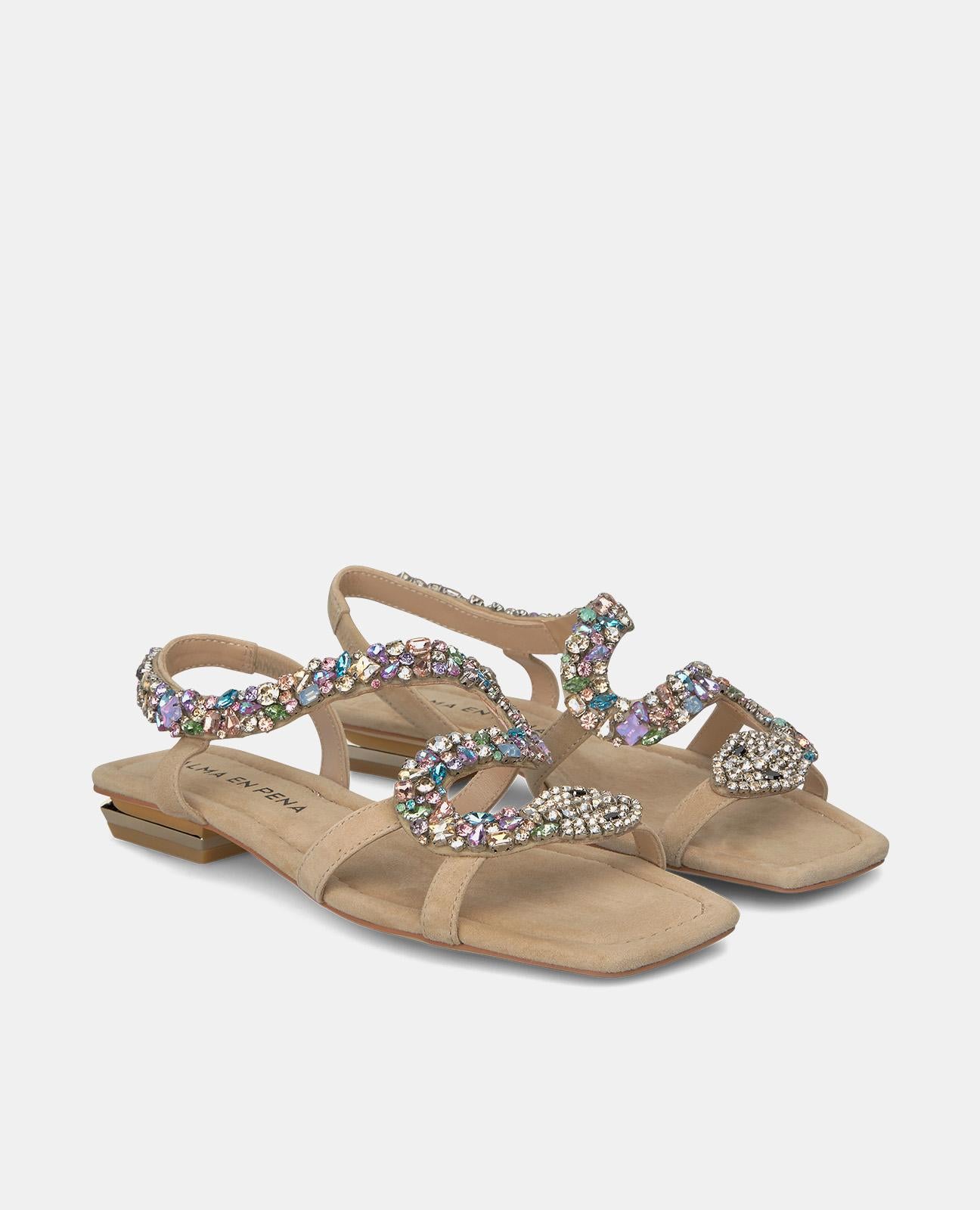 alma-en-pena-flache-sandale-snake-arena-riemchensandale-1-5-cm-mit-strass image 2