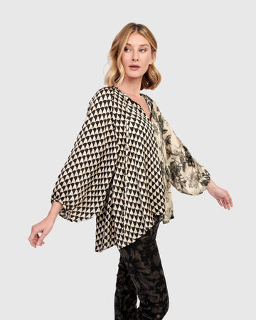 alembika-fleur-poet-bluse-mix-v-ausschnitt-volant-rmel image 3