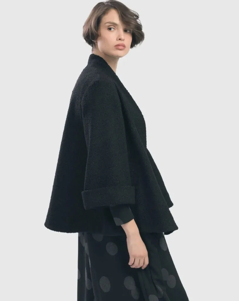 alembika-boucl-swing-jacke-schwarz-manteljacke image 1