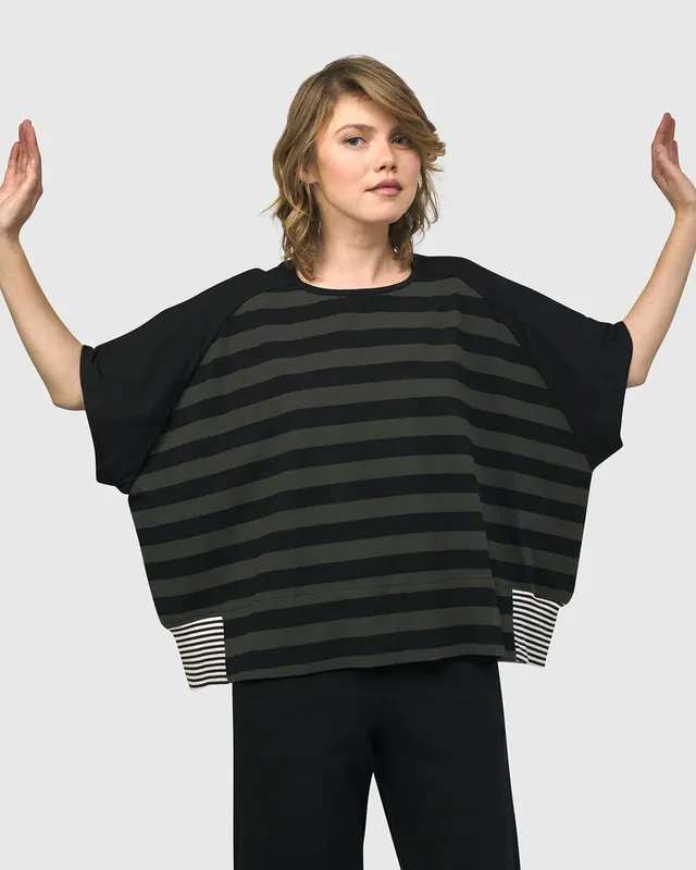alembika-urban-splice-boxy-tee-stripes image 1
