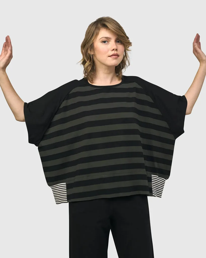 alembika-urban-splice-boxy-tee-stripes image 1